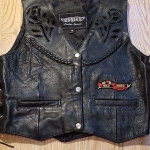 Unik Women's Leather Vest  Size: Small  Sleeveless  Bad Girl